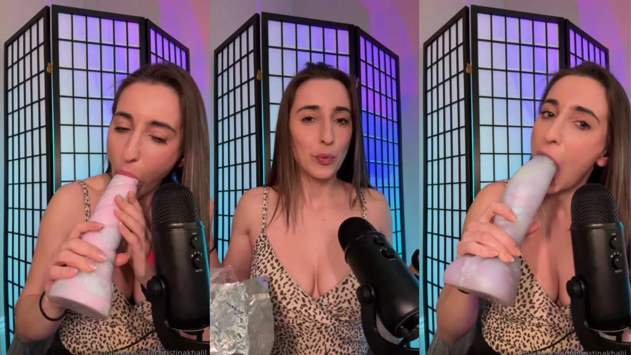 Christina Khalil Big Dildo Sucking Video Leaked