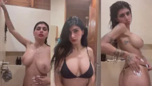 Mia Khalifa Black Bra Shower Video Leaked