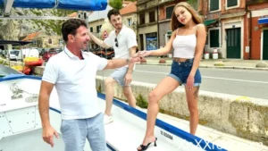 PornWorld – Daring Dina Joy Turns Sales Meeting Into A DP Threesome With Her Colleagues